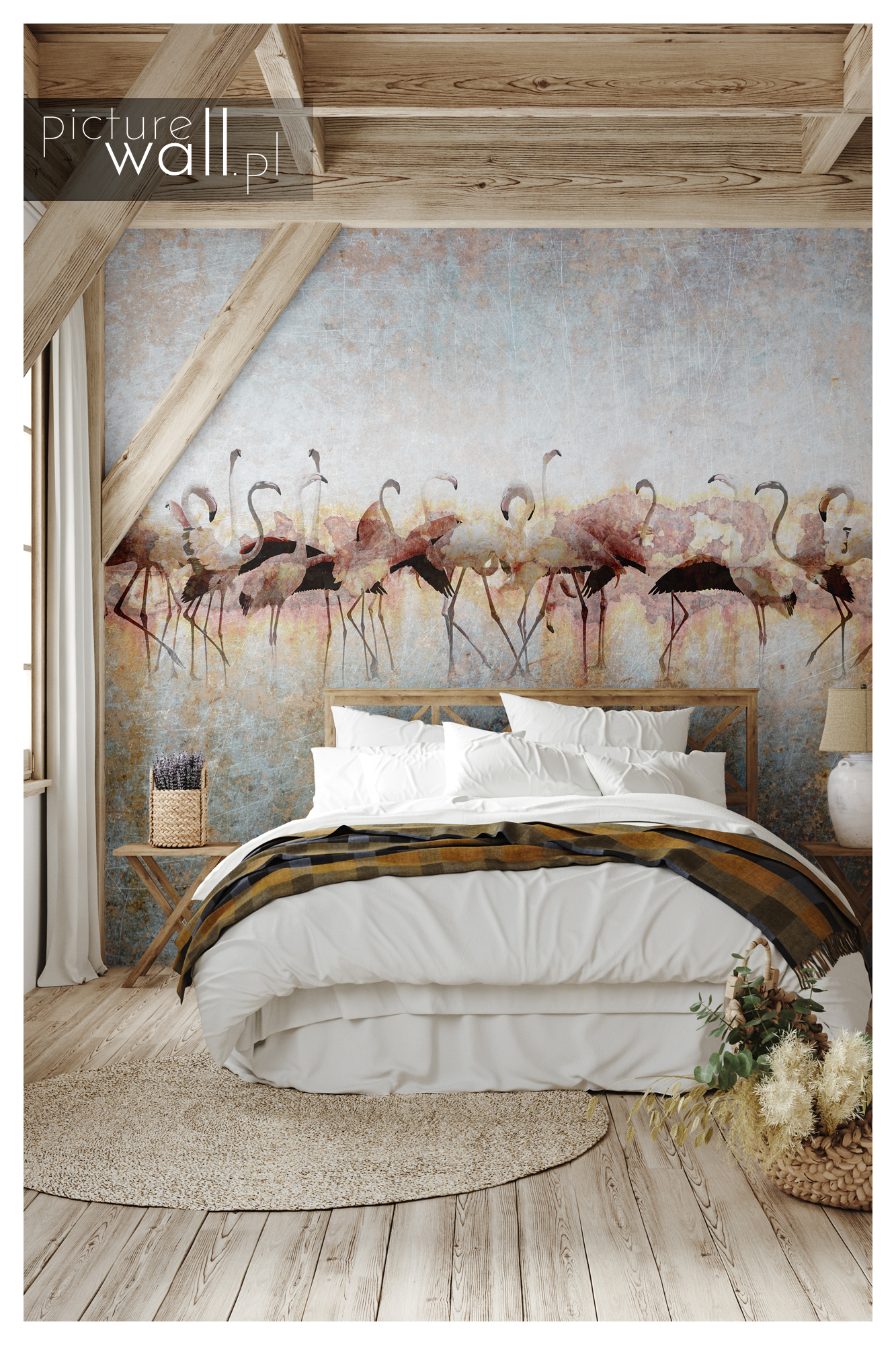 Fototapeta Flamingi w wodzie